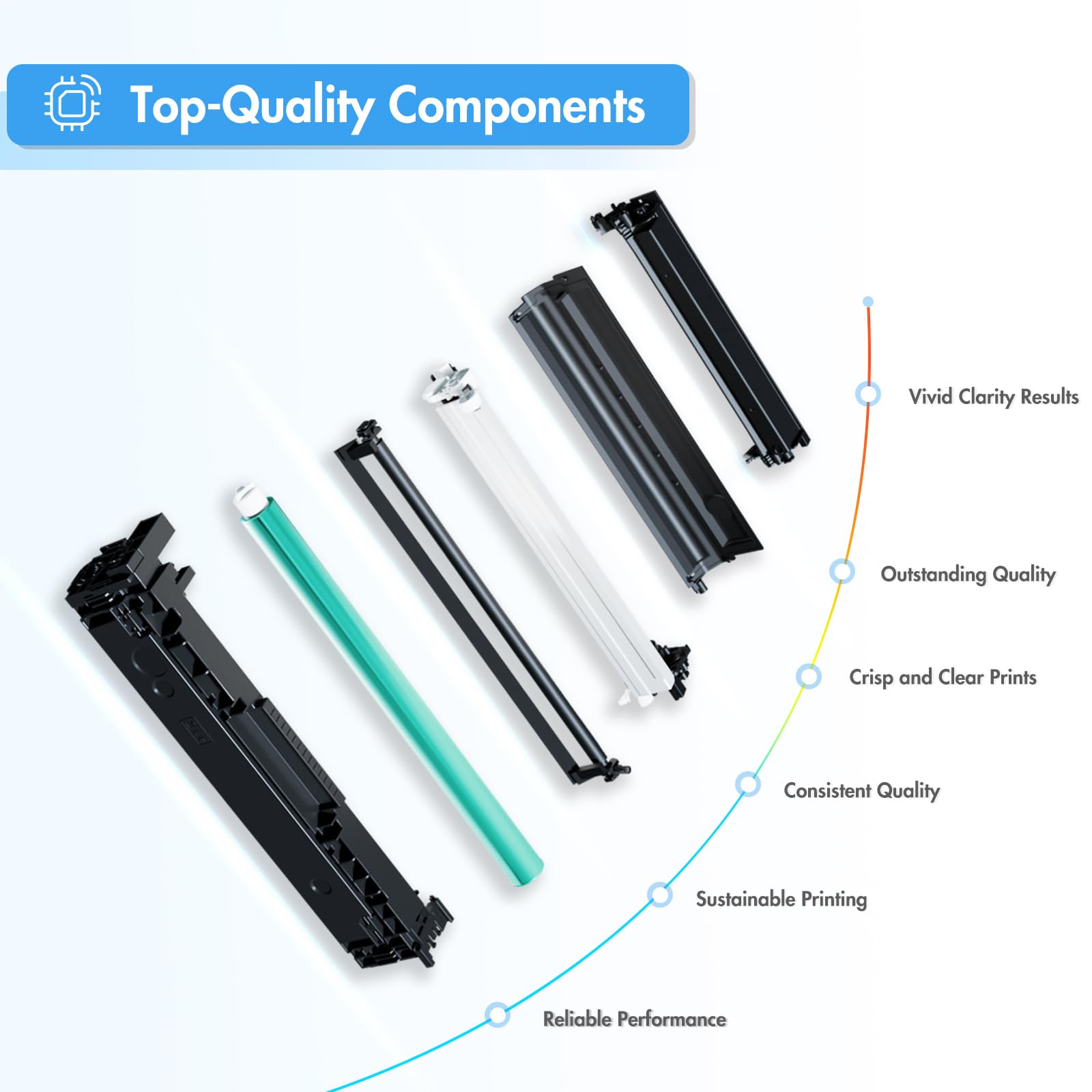 TRUE IMAGE 201X M277dw Toner Cartridge 4 Pack High Yield Compatible for HP 201X 201A M252dw CF400X Color Laserjet Pro MFP M277dw M277c6 CF401X CF402X CF403X Printer Black/Cyan/Yellow/Magenta