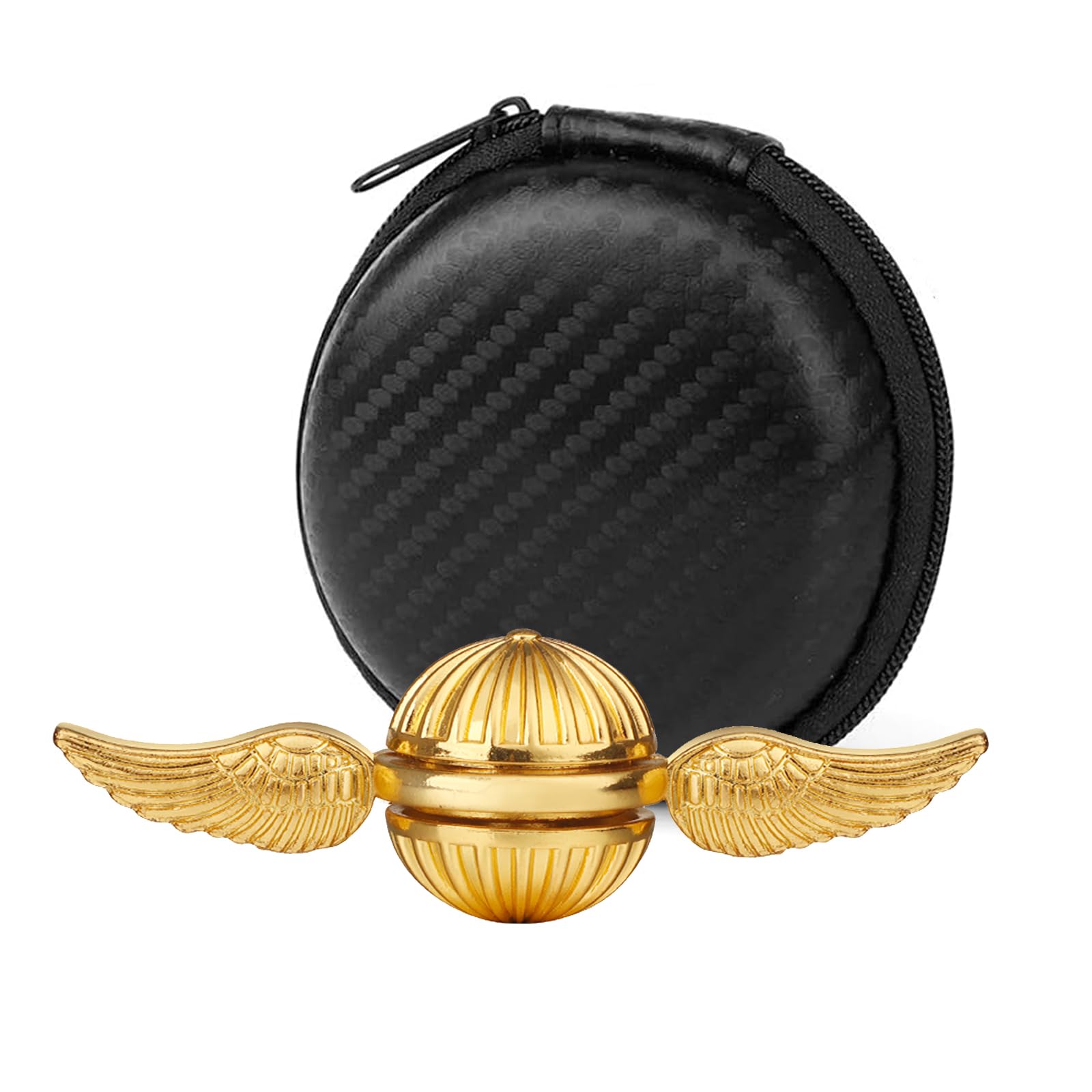 Umnodobn Gold Fidget Spinner Magic Orb Angstspielzeug Stressabbau-Reduzierer Spin Fidgets Handlager Tri Spinner Finger Spinner Spielzeug Fokus Zappeliges Unruhiges Neuheitsgeschenk für Erwachsene Kinder