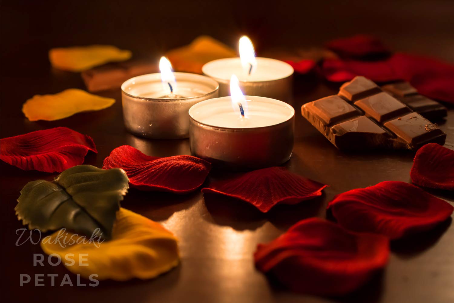(Pre-Separated, Scented) WAKISAKI Artificial Silk Rose Petals for Wedding Flower Petals for Romantic Special Night, for Proposal, Anniversary (1,000 PCS, Dark Red)