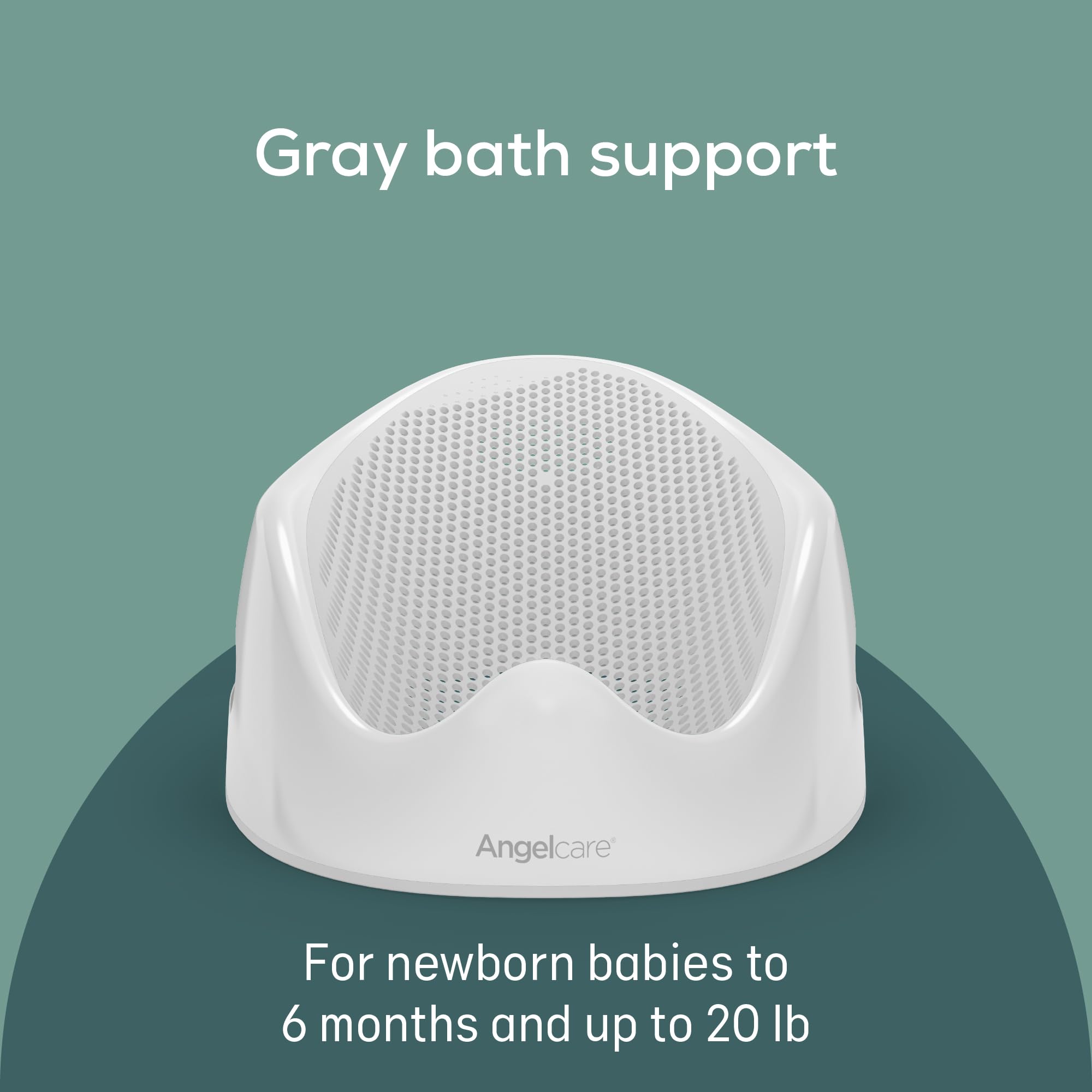 Angelcare Baby Bath Support (Gray) | Ideal for Babies Less Than 6 Months Old