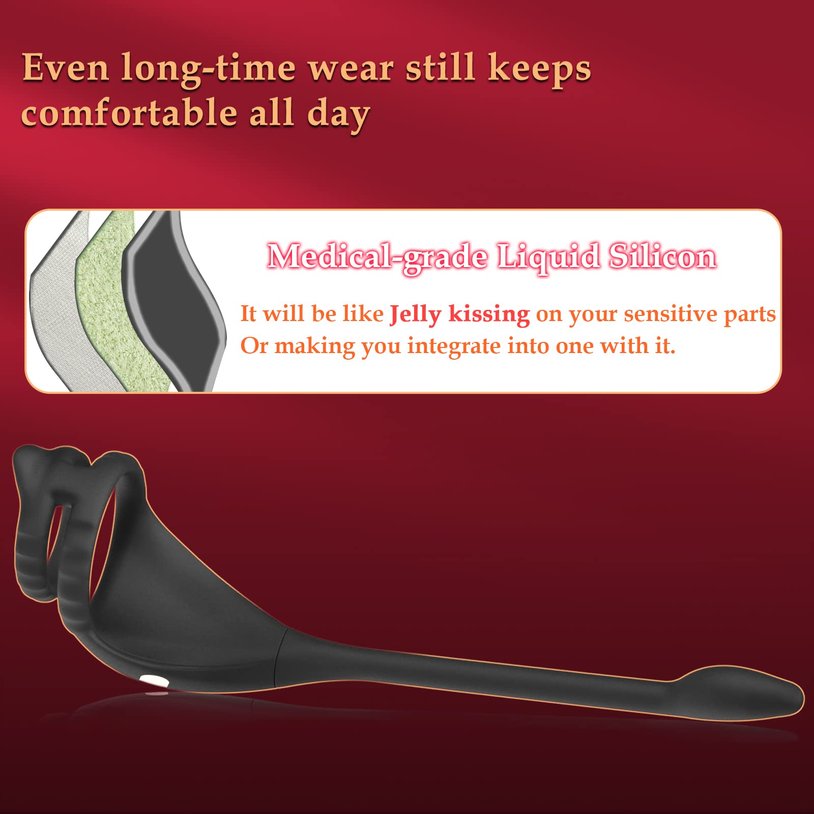Vibrating Cock Ring Taint Stimulator with Mini Bullet, Remote Control Anal Butt Plug Prostate Massager Penis Ring Male Vibrators for Men Pleasure Sex Toys for Adult Couples