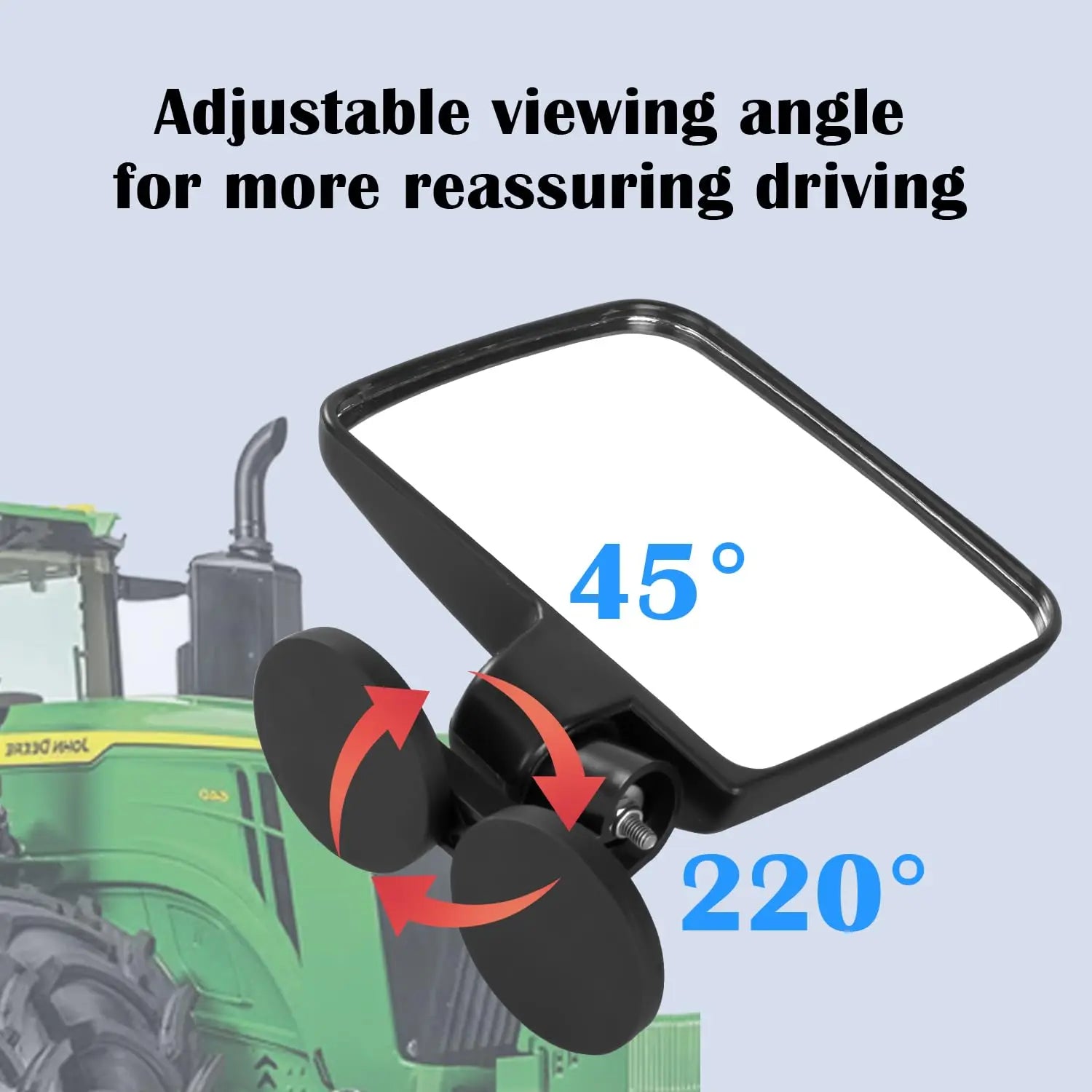 Universal Tractor Mirrors, Strong Magnetic Tractor Side Mirrors Compatible with Kubota B BX Mahindra John Deere Tractor Accessories