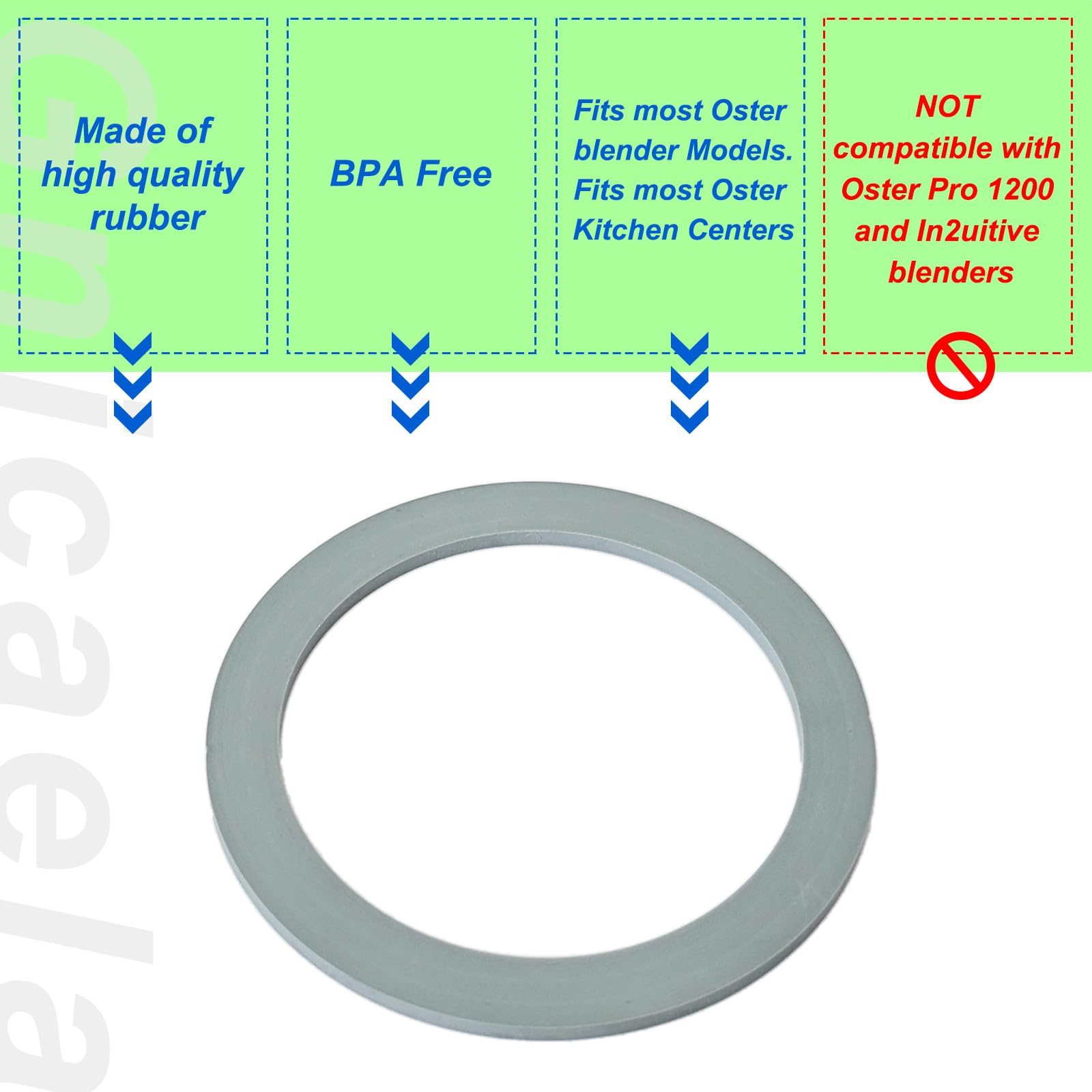 Blender Gasket Replacement Parts, Rubber Ring Seal Rings Blender Accessories for Oster and Osterizer Blender (4 Pieces)