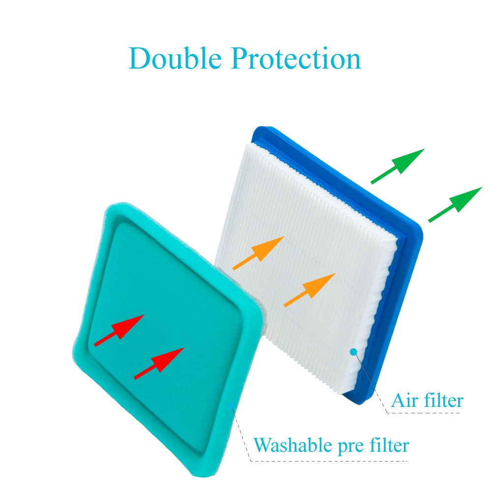 HOODELL 491588s Air Filter with Pre Filter, Compatible with 491588, Toro 20332, Craftsman 3364, Premium Lawn Mower Air Cleaner