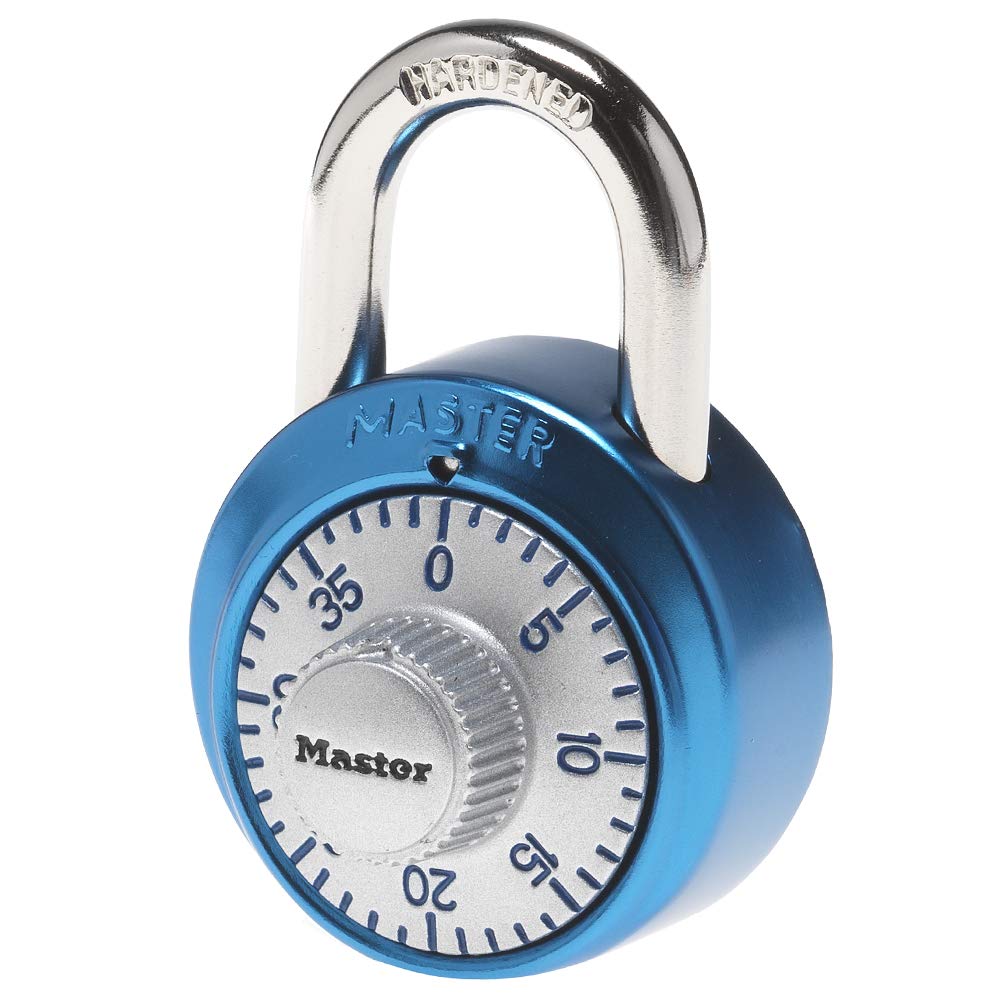 Master Lock 1561DAST Spindschloss, Kombinationsvorhängeschloss, 1 Stück, Farben können variieren