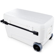 Igloo MaxCold Glide Coolers 110 QT, Insulated Portable Rolling Cooler with Soft Ride Wheels, 168 Can Capacity, Leak-Proof, 5-day Ice Retention