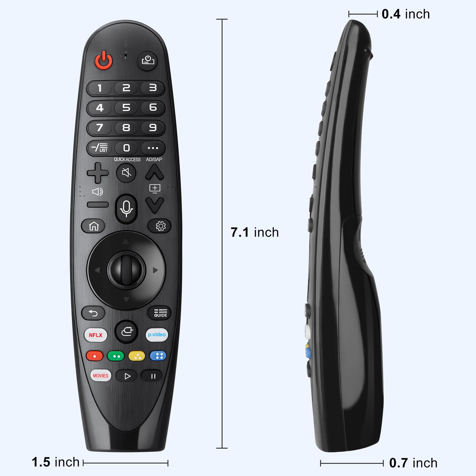 Voice-Magic-for-LG-TV-Remote-Control-Replacement Compatible with LG Smart OLED Thinq Webos TVs for AKB75855501 AN-MR24gn MR23gn MR22gn MR21ga MR20ga
