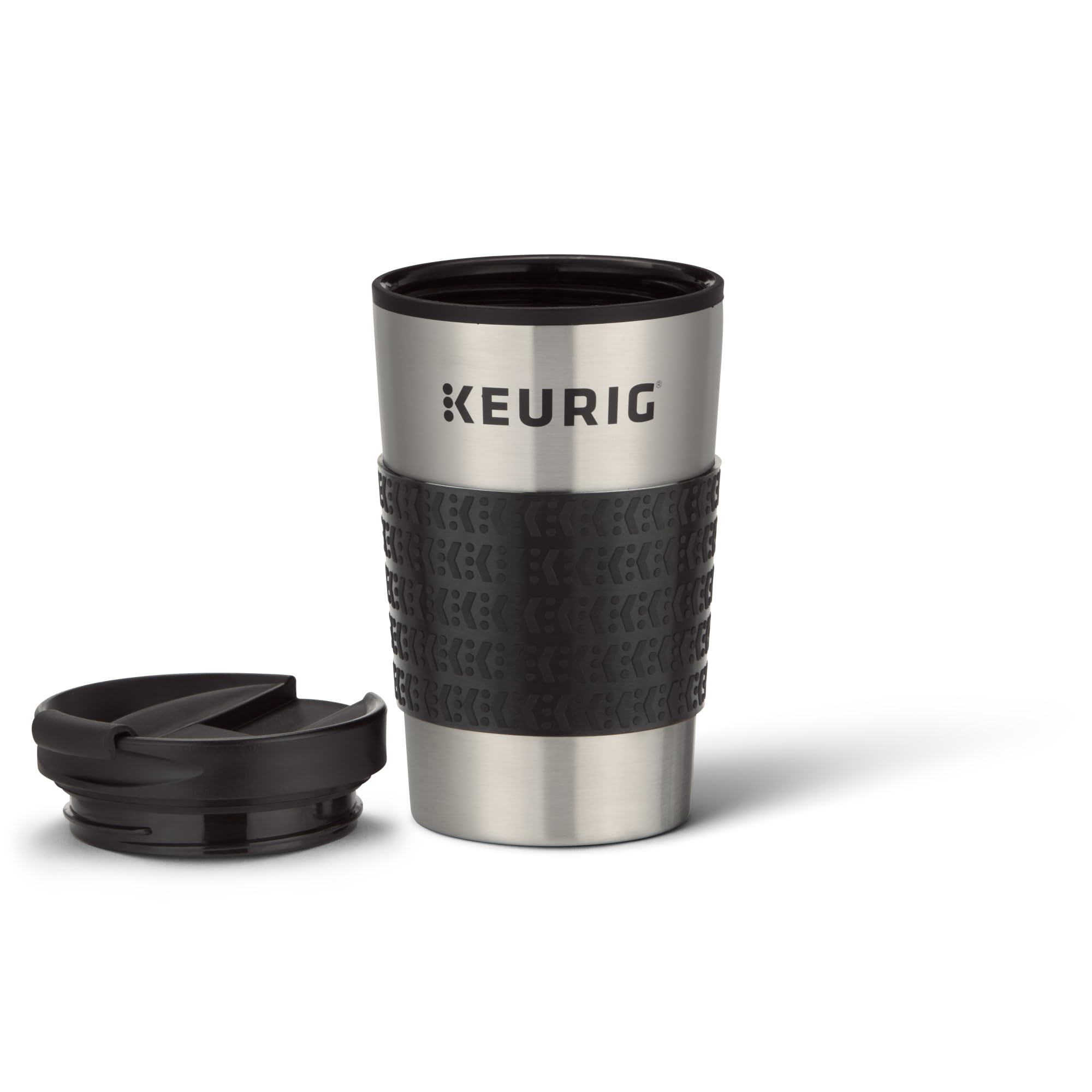 Keurig Stainless Steel Insulated Coffee Travel Mug, Fits Under Any Keurig K-Cup Pod Coffee Maker, 12 Oz, Stainless Steel