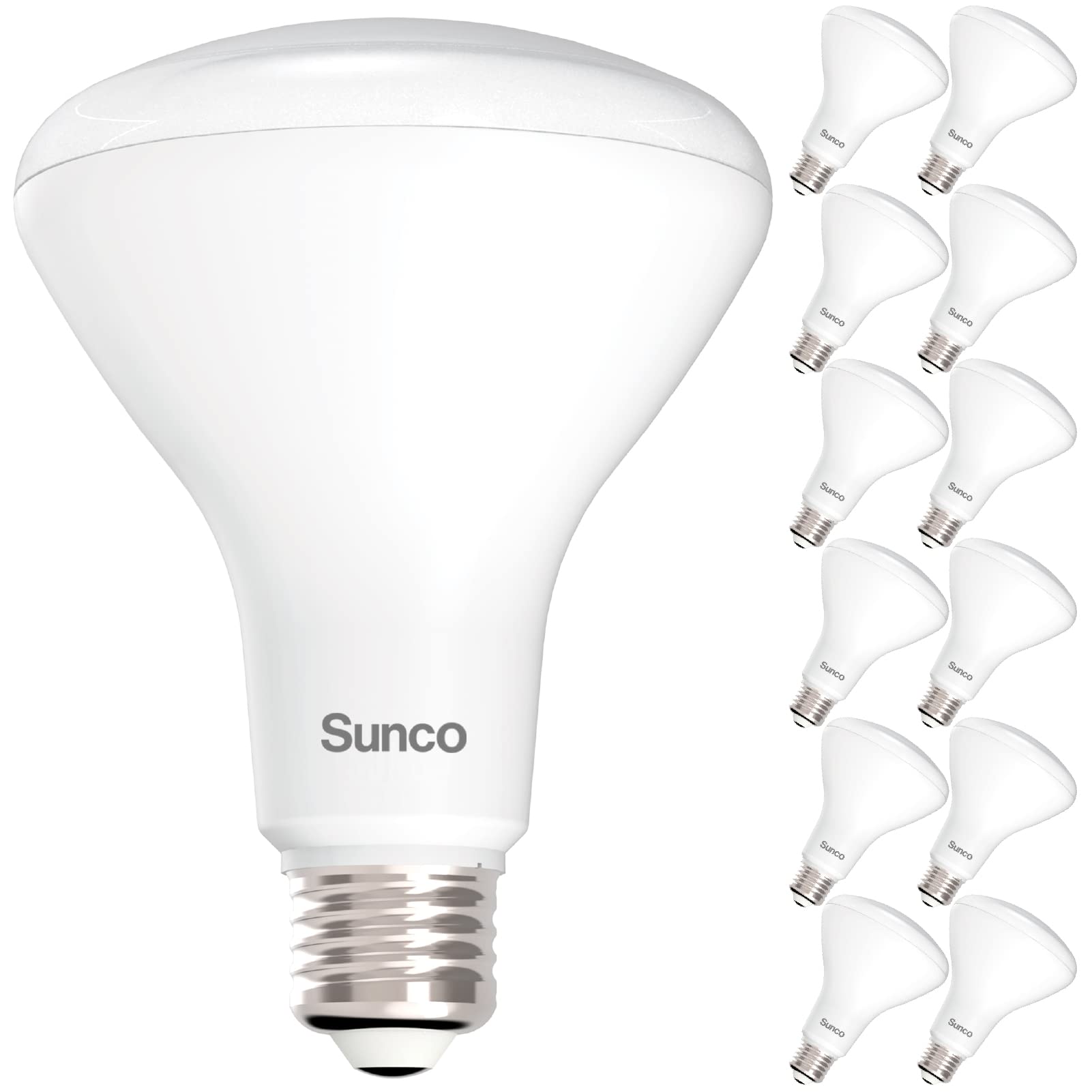 Sunco 12er-Pack BR30 LED-Lampen, Einbauleuchten, Innenfluter, 850 LM, 11W (65W Äquivalent), 3000K Warmweiß, Dimmbar, E26 Sockel, für Zuhause, Küche, Schlafzimmer, UL-zertifiziert
