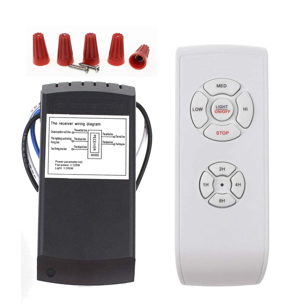 LPHUMEX Universal-Deckenventilator-Fernbedienungs-Set, 3-in-1 AC-Motor-Deckenventilator-Lichtsteuerung und Geschwindigkeitsfernbedienung, für Hunter/Harbor Breeze/Westinghouse/Honeywell/Andere Deckenventilatoren