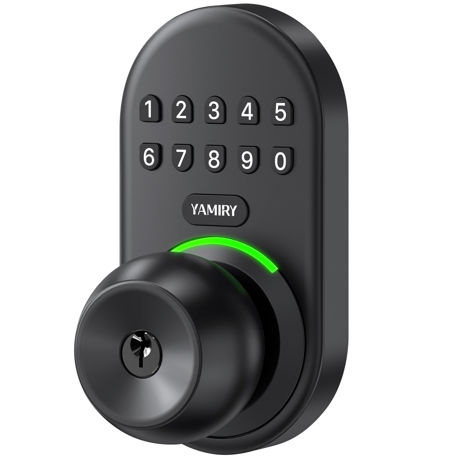 Yamiry Smart Keypad-Türknaufschloss, schlüsselloses digitales Schloss mit Griff, elektronischer Code-Knauf für die Haustür, einfache Installation