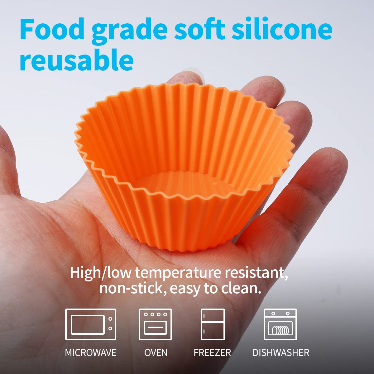 Silicone Lunch Bento Box, 52 Pack Bento Lunch Box Bundle Dividers with Food Picks Lunch Accessories, Durable, Reusable, BPA-Free, Freezer and Dishwasher Safe