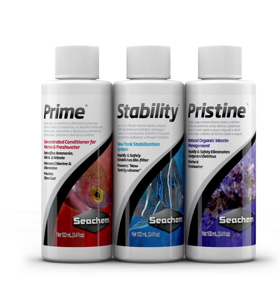Seachem SureStart- 3 100 ml. Pack, Aquarium Conditioning Pack for Freshwater & Marine.