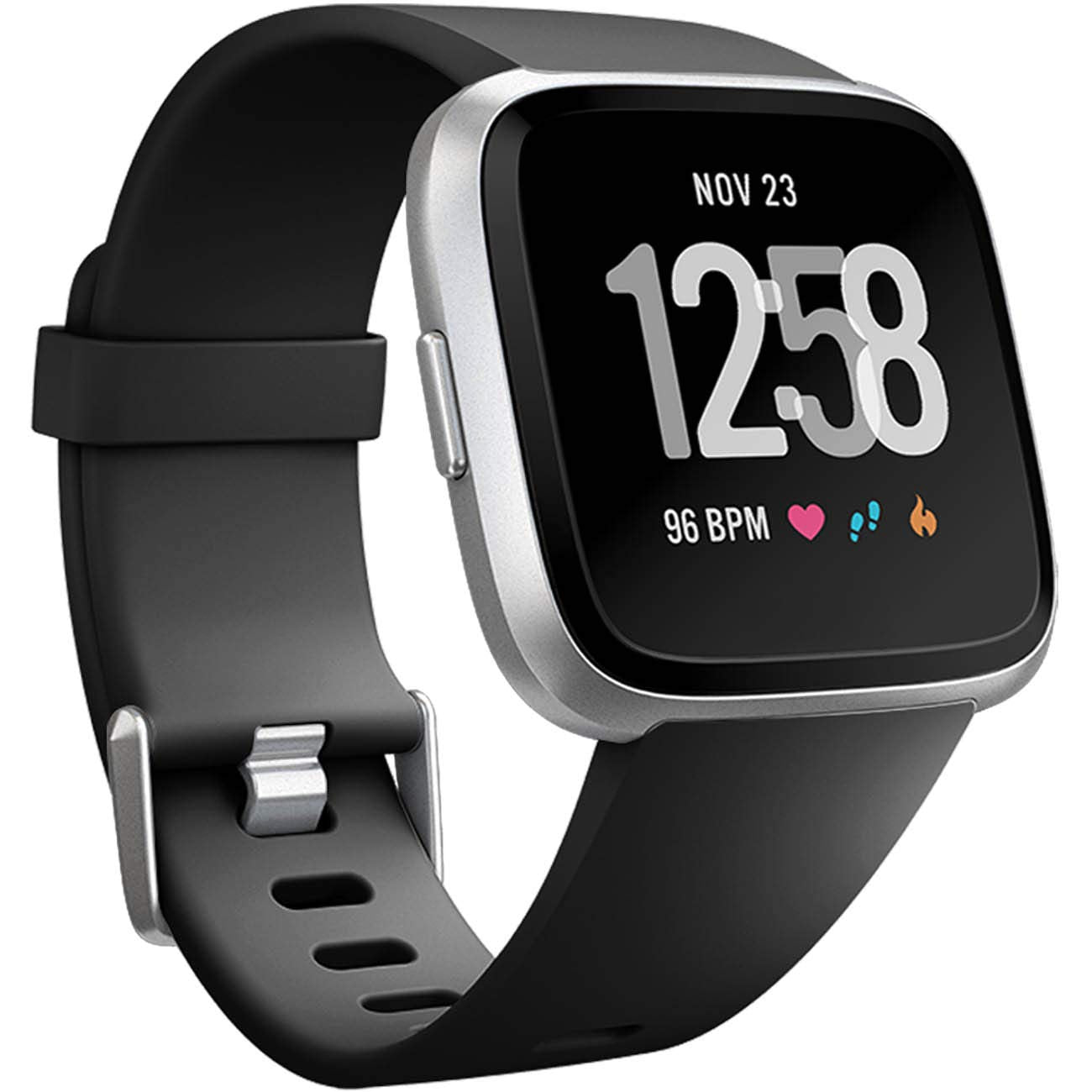 سوار Wepro متوافق مع أساور Fitbit Versa 2 للنساء والرجال، سوار ناعم متوافق مع أساور Fitbit Versa، سوار معصم رياضي مقاوم للماء وجيد التهوية بديل لـ Versa Lite، كبير، أسود، عبوة واحدة