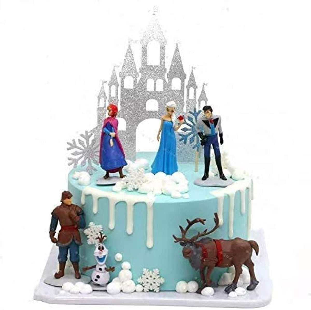 Kuchentopper Figuren Set 6tlg. Eiskönigin Tortendeko für Eiskönigin Partybedarf Geburtstag