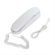 White OF-990 Slimline Telephone Wall-Mountable Basic Corded Telephone No AC Power Required, Corded Home Phone