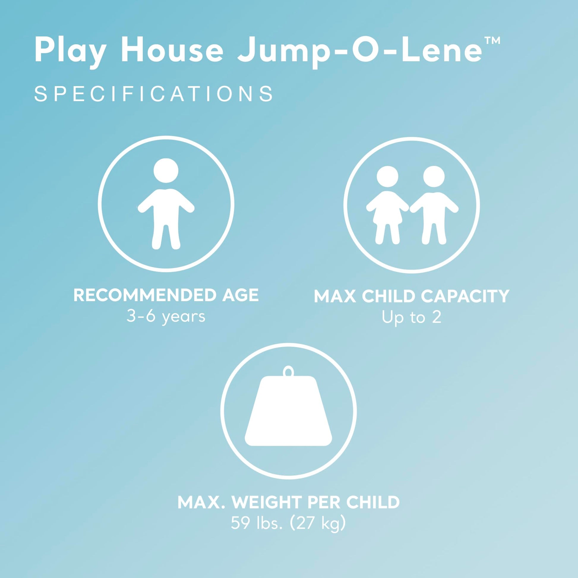 Intex Inflatable Jump-O-Lene Playhouse Trampoline Bounce House for Kids Ages 3-6