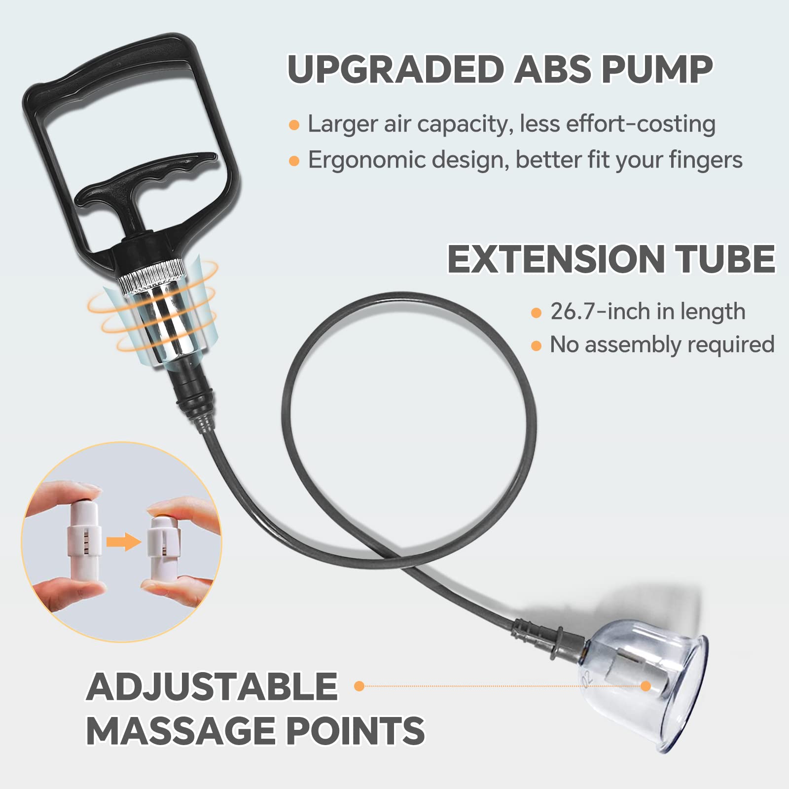 AIKOTOO Cupping Therapy Set w/ 12 Massage Cups for Back Pain Relief Physical Therapy with Hand Pump