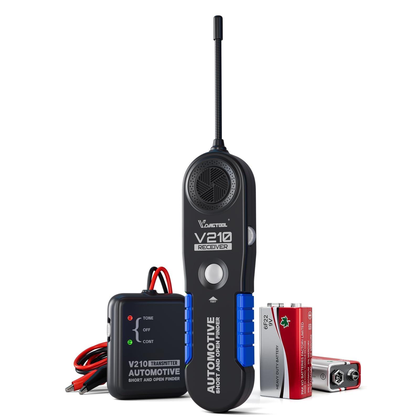 VDIAGTOOL V210 Kabelverfolger Automobil Elektrik Offener & Kurzschlussfinder Schaltkreisprüfer Kabelbruchfinder Fehlersuchsonde Kabeltracker Elektrisch DC 6-42V