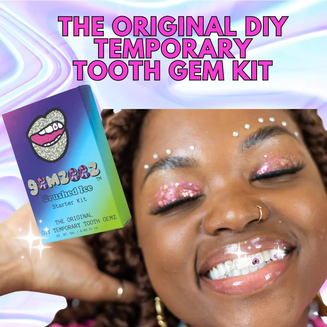 Gemzeez: The Original DIY Temporary Tooth Gemz Starter Kit (Crushed Ice) and 1,000 Gemz