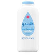 Johnson's Babypuder mit Maisstärke natürlichen Ursprungs, Aloe & Vitamin E für zarte Haut, hypoallergen, ohne Parabene, Phthalate & Farbstoffe für sanfte Babypflege, 425 g