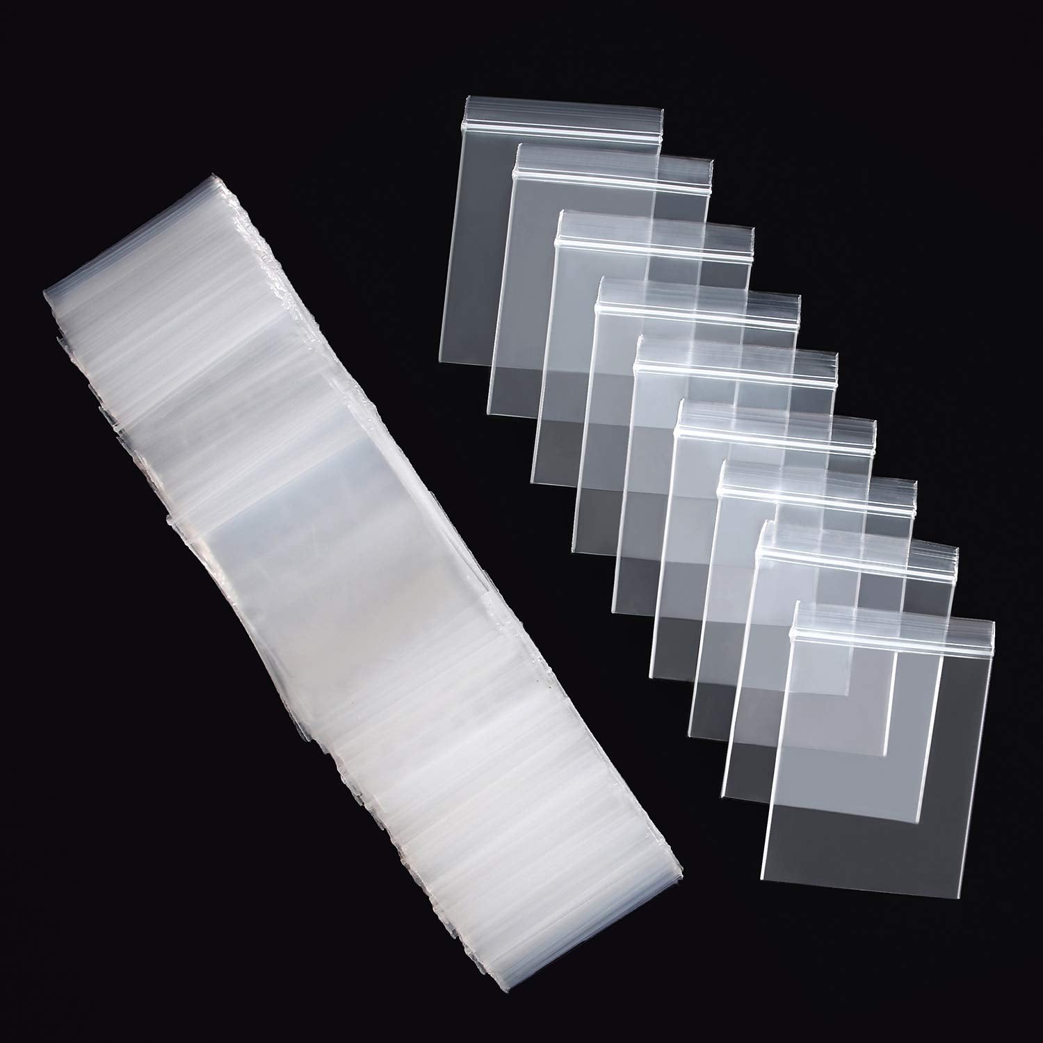 400Pcs Small Zip Bags, 2 x 3 Inches Resealable Self Sealing Zipper Clear Plastic Bags for Jewelry, Cookie, Candy, Birthday Party Self Sealing Plastic Bag