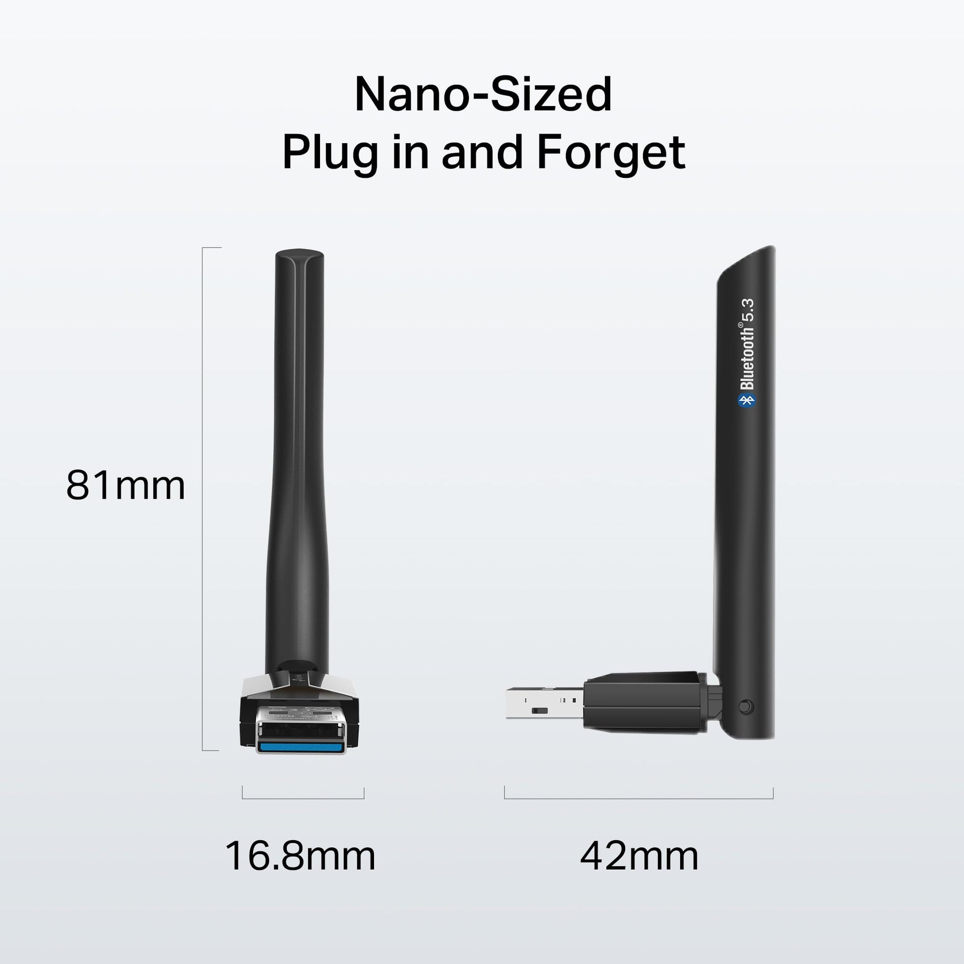 TP-Link USB Bluetooth Adapter for PC, Bluetooth 5.3 Long Range Receiver, Plug and Play, Adjustable Antenna, Supports Windows 11/10/8.1/7 for Desktop, Laptop, PS5/PS4/Xbox Controller (UB500 Plus)
