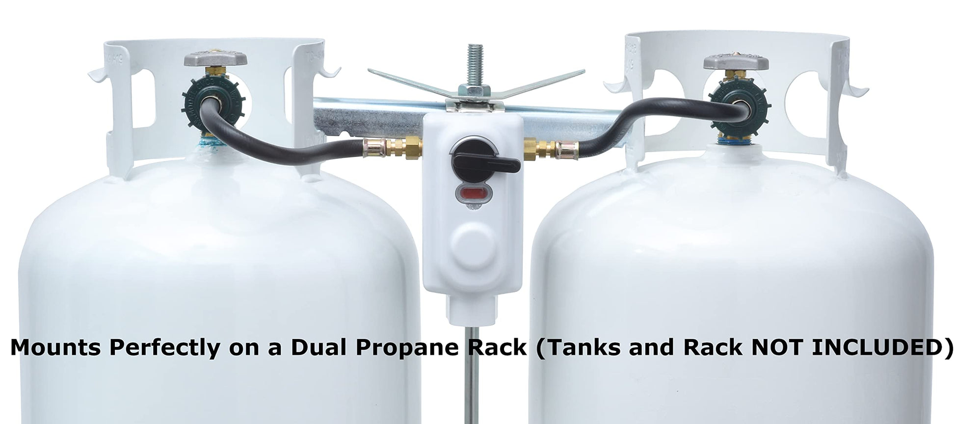 Flame King (KT12ACR-2) 2-Stage Auto Changeover LP Propane Gas Regulator With Two 12 Inch Pigtails For RVs, Vans, Trailers