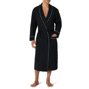Amazon Essentials Men's Lightweight Waffle Bathrobe (Available in Big & Tall), Black, Medium-Large