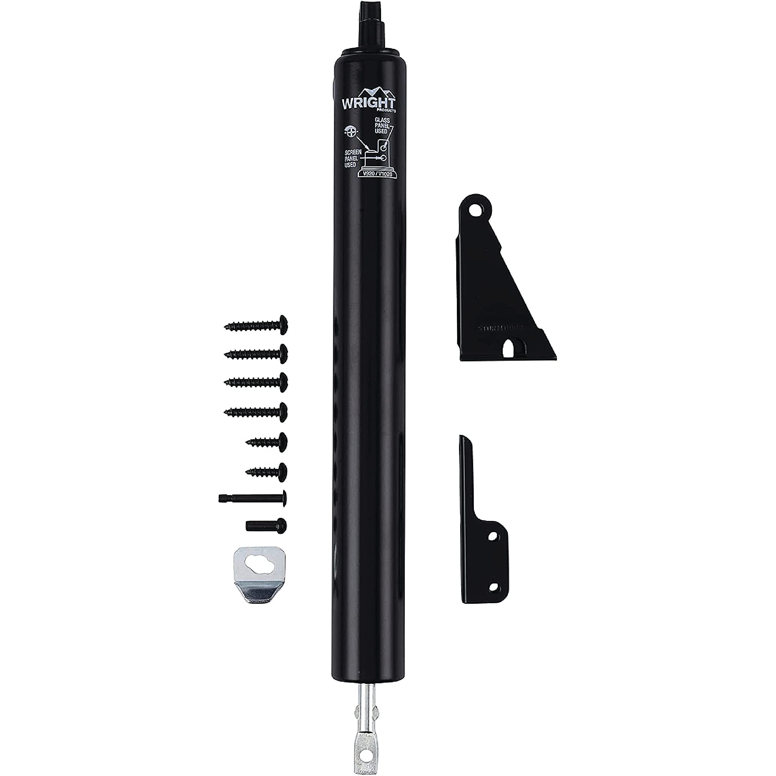 Wright Products - Pneumatischer Türschließer für Fliegengitter und Sturm-Türen, Standardausführung, Schwarz
