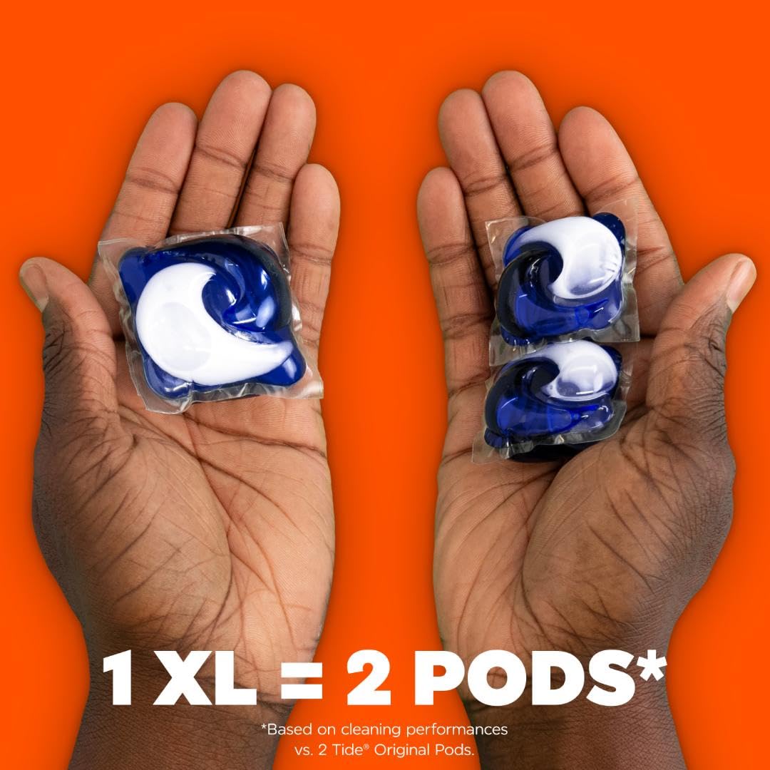 Tide Ultra OXI Power PODS with Odor Eliminators Laundry Detergent Pacs 63 Count For Visible and Invisible Dirt