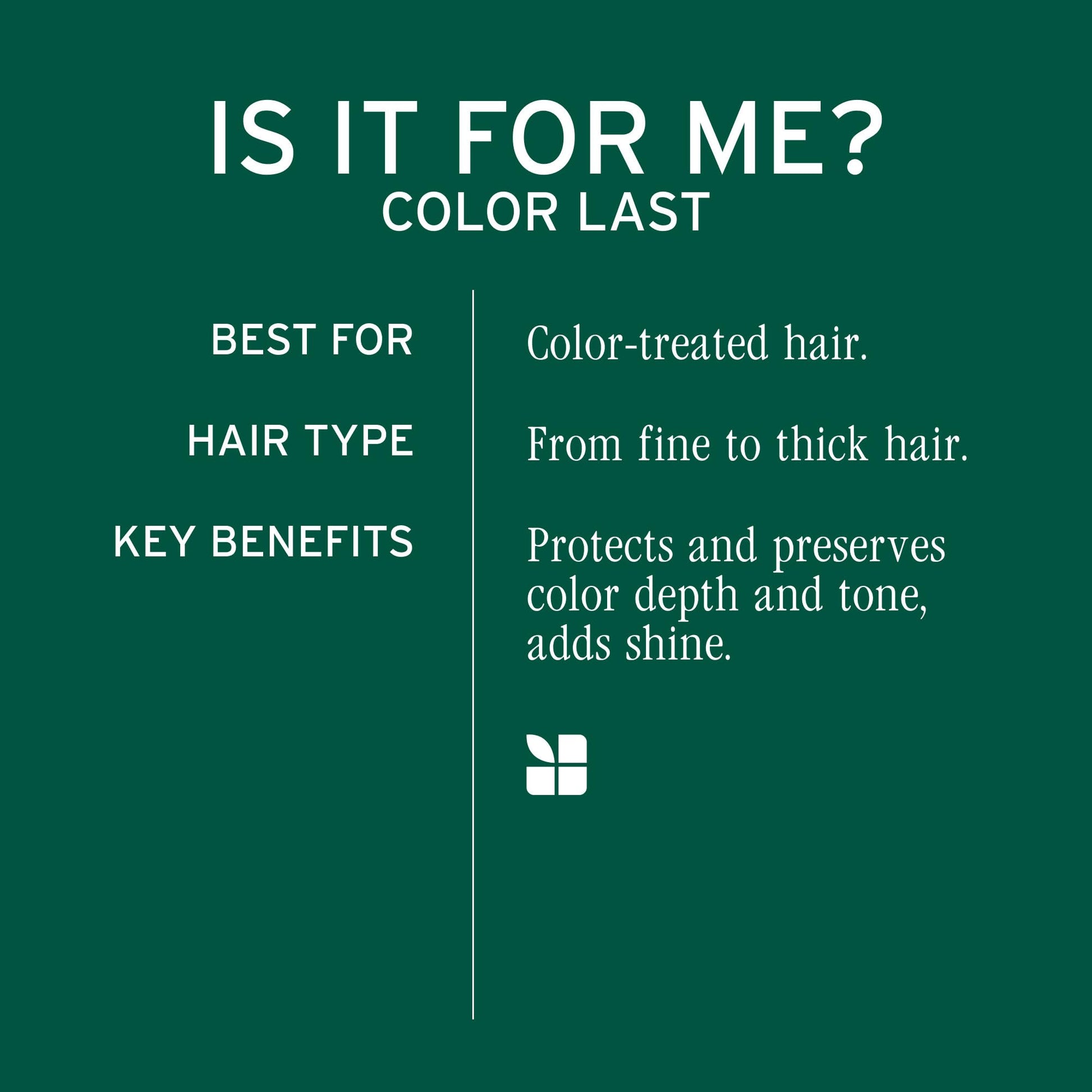 Biolage Color Last Shampoo - For Color-Treated Hair, Nourishes, Strengthens, Hydrates, Soybean Oil & Stearic Acid, Paraben & Mineral Oil-Free, Vegan, 13.5 Fl Oz, Packaging May Vary