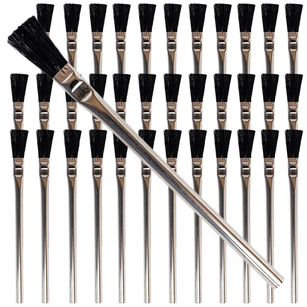 Pro Grade – Säurepinsel – 36 Stück 3/8 Zoll Schweinehaar Säure-/Flusspinsel