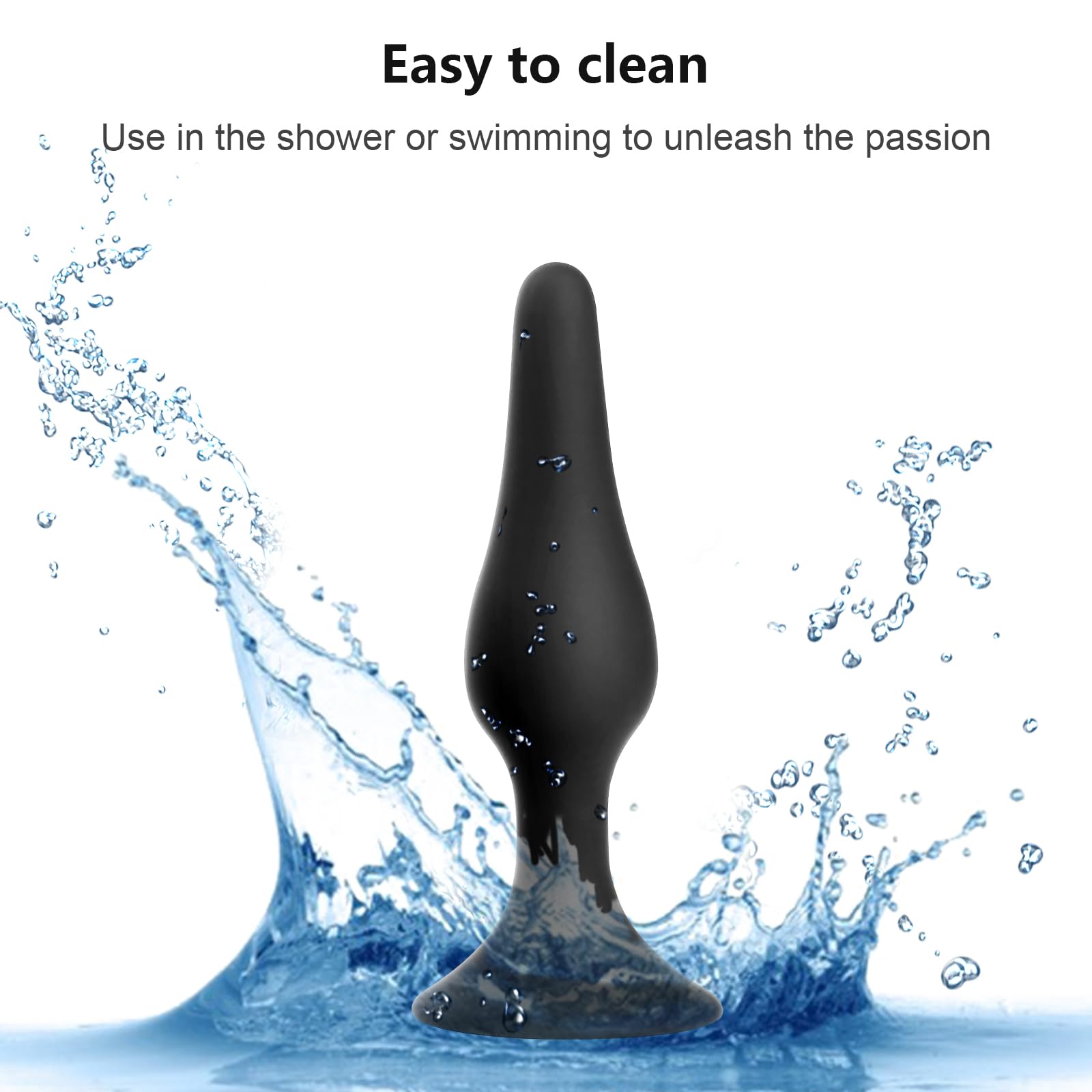 Hisionlee Sex Toys 5PCS Anal Plug Set Silicone Anal Butt Plug Adult Sex Toys for Women,Men and Beginners(Black)
