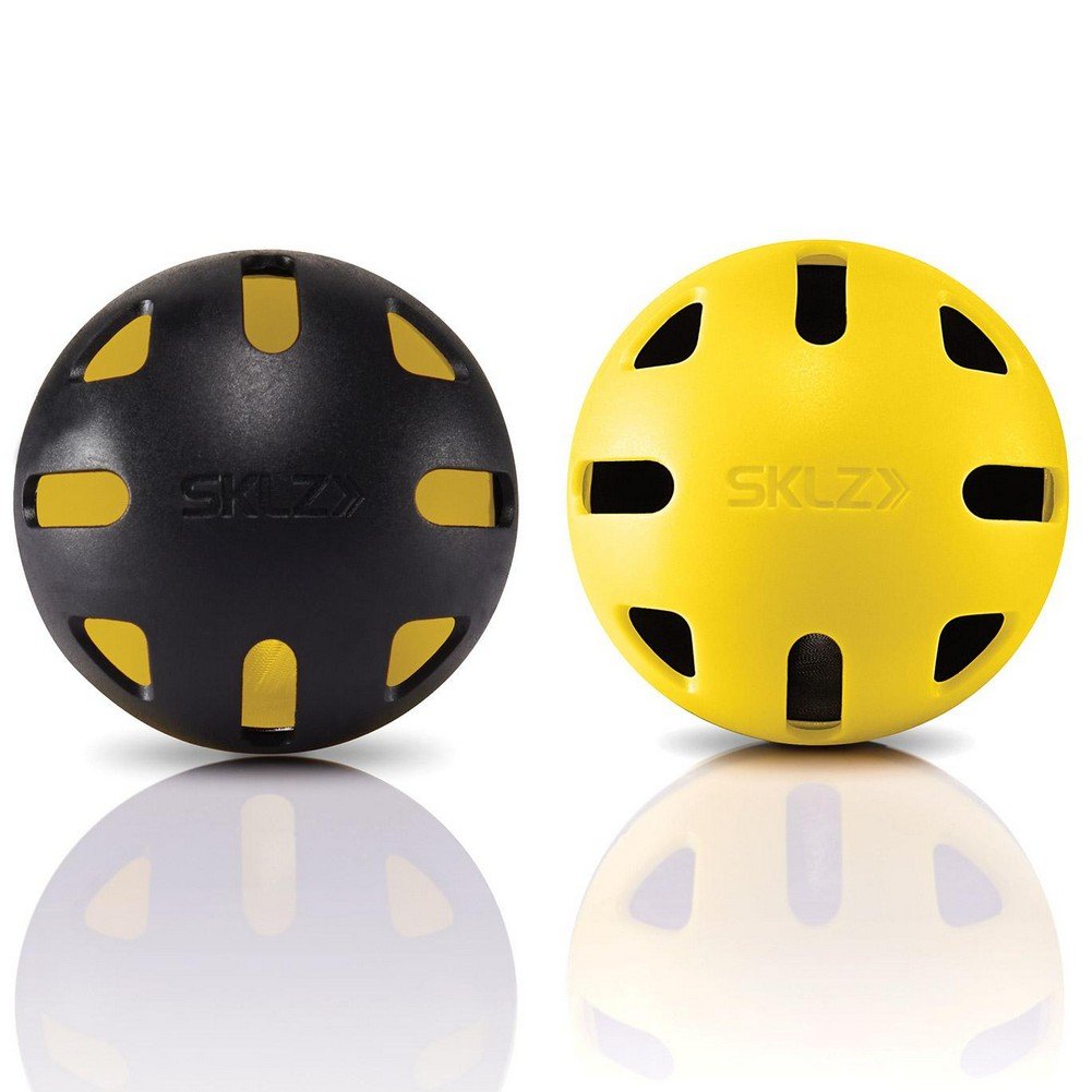 SKLZ Impact Limited-Flight Übungsbälle für Baseball, Softball und Minibälle (Baseballs, 12er-Pack), Gelb, Schwarz