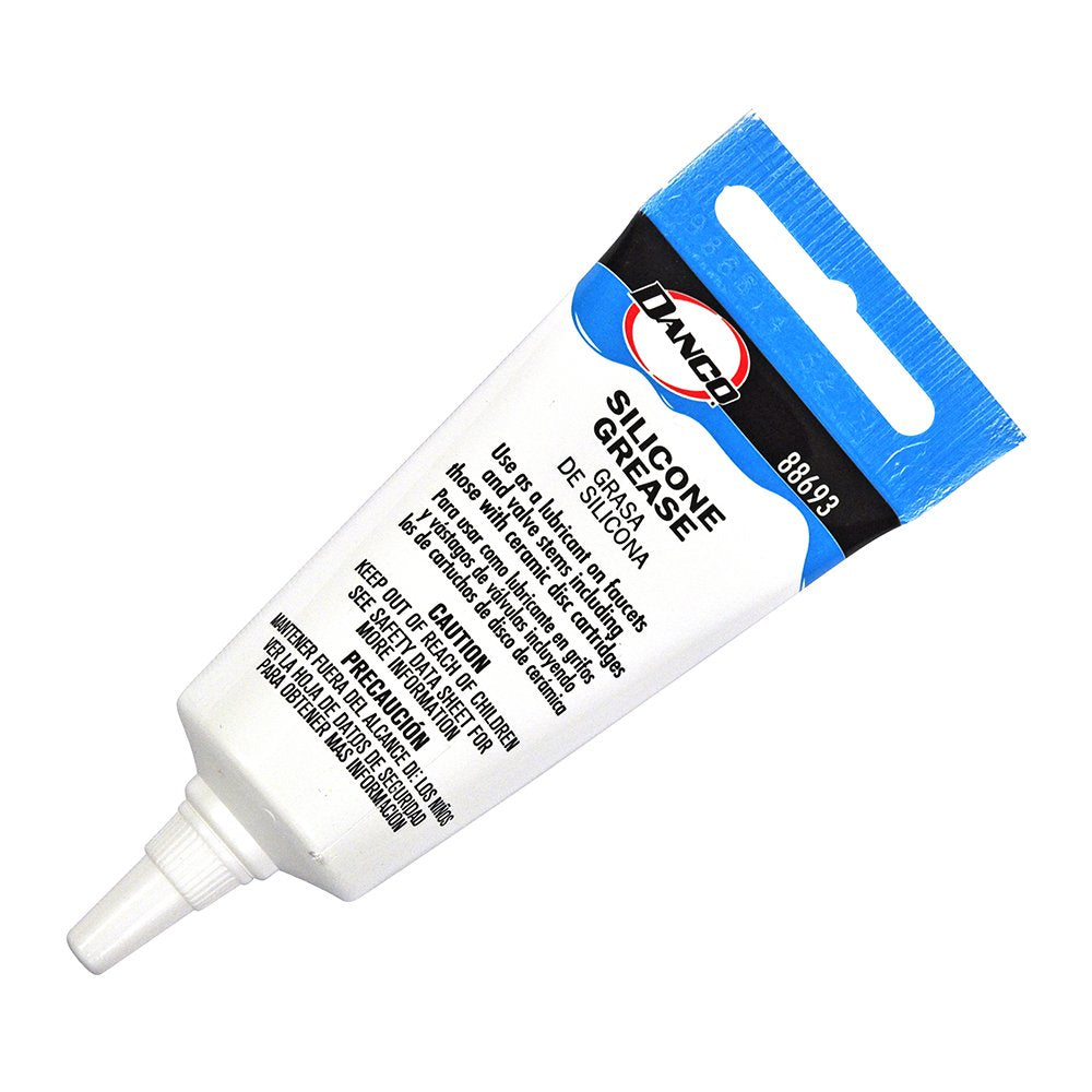 DANCO Wasserdichtes Silikon-Armaturenfett | Silikondichtmittel | Klempnerventilfett für O-Ringe | 14 g | 1er-Pack (88693)