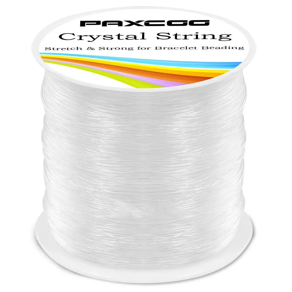 Paxcoo 0.8mm Elastic String, Stretchy Bracelet String Crystal String Bead Cord for Bracelet, Beading and Jewelry Making (120 m)
