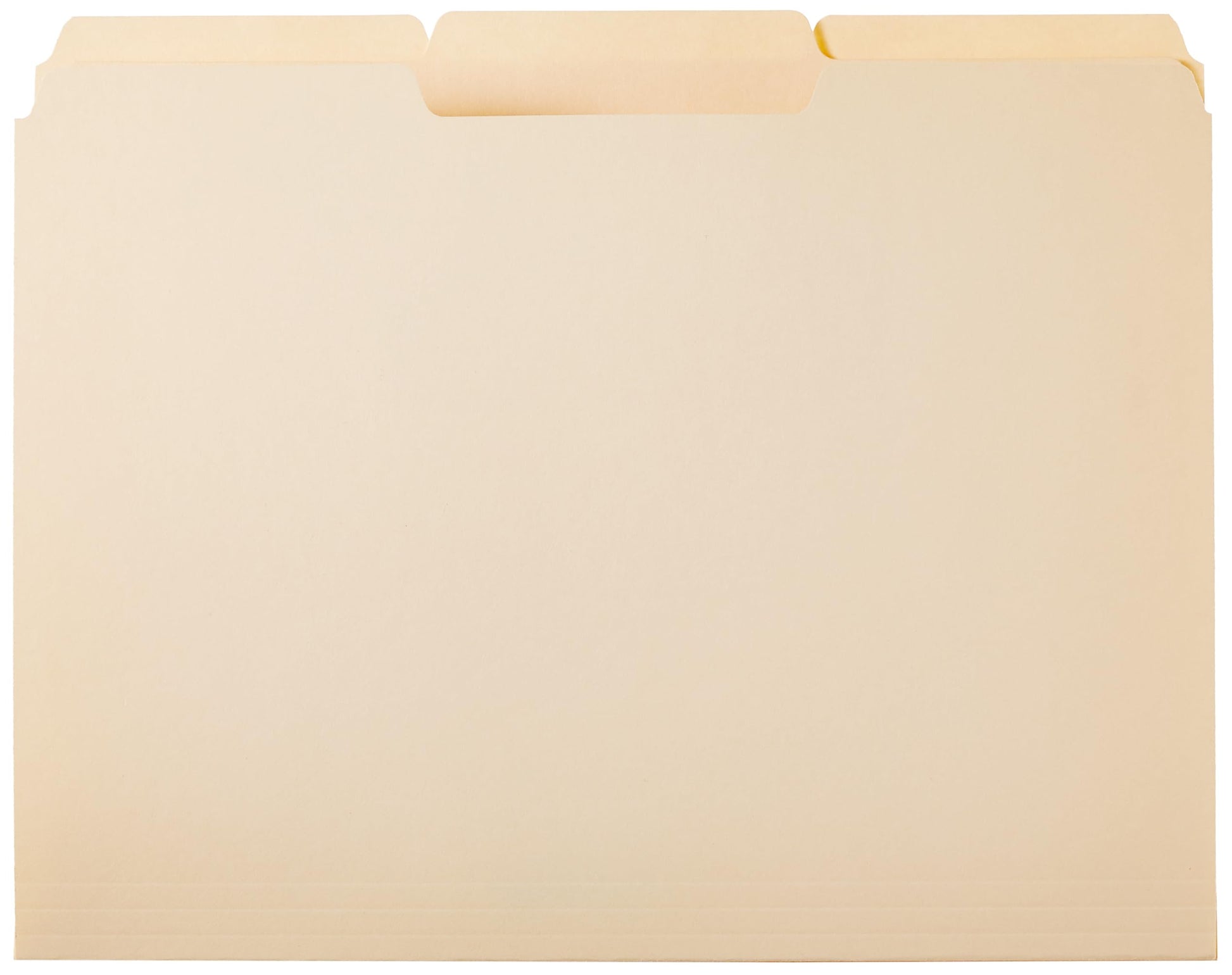 Amazon Basics File Folders with Tabs for Filing, 1/3-Cut Tab, Assorted Positions, 8.5x11 inches, Letter Size, Manila, Pack of 100