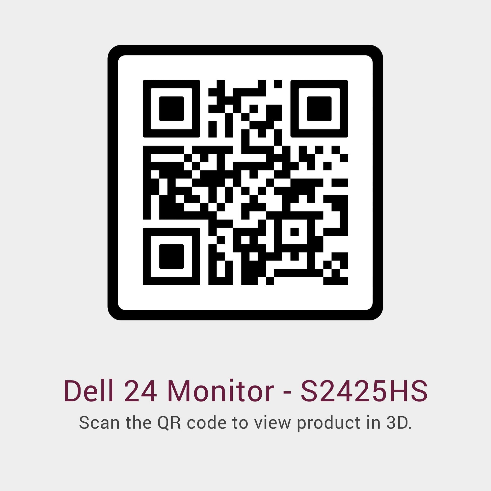 Dell S2425HS Monitor - 23.8 Inch, FHD (1920x1080) Display, 100Hz Refresh Rate 1500:1 Contrast Ratio, TÜV Rheinland Eye Comfort 4 Star, Integrated 2x5W Speaker, Height/Tilt/Swivel/Pivot - Ash White