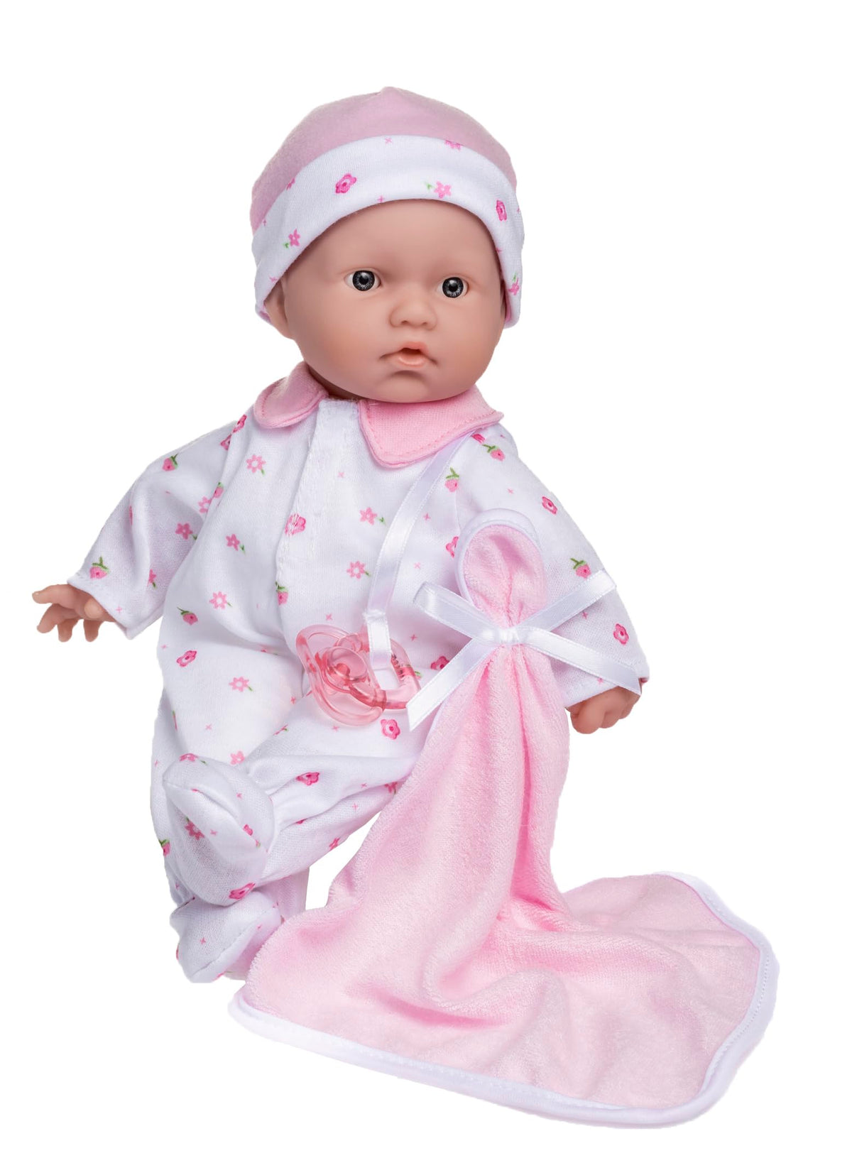 JC Toys La Baby Caucasian Baby Doll Set - 11 Inch Soft Baby Doll | Washable |Removable Pink Outfit w/ Hat & Blanket | For Children 12 Months +