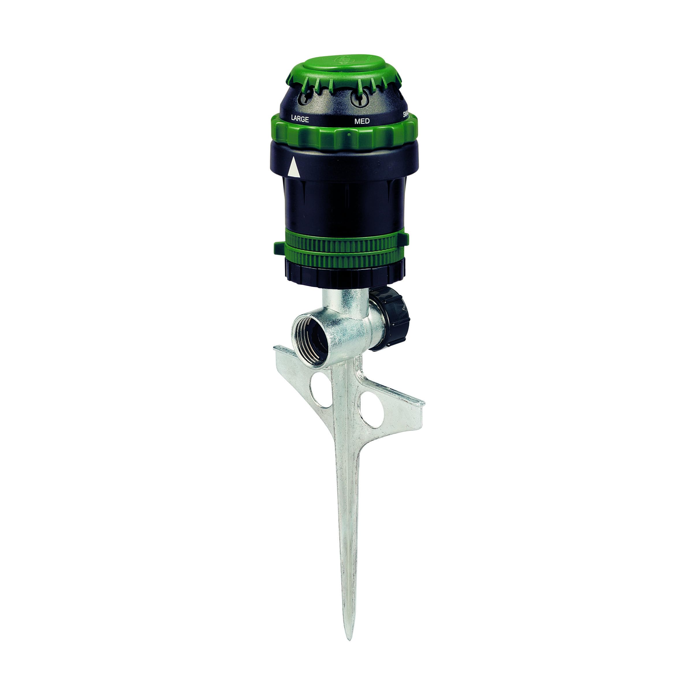 Orbit 58573N H2O-Six Gear-Drive Sprinkler on Metal T-Spike