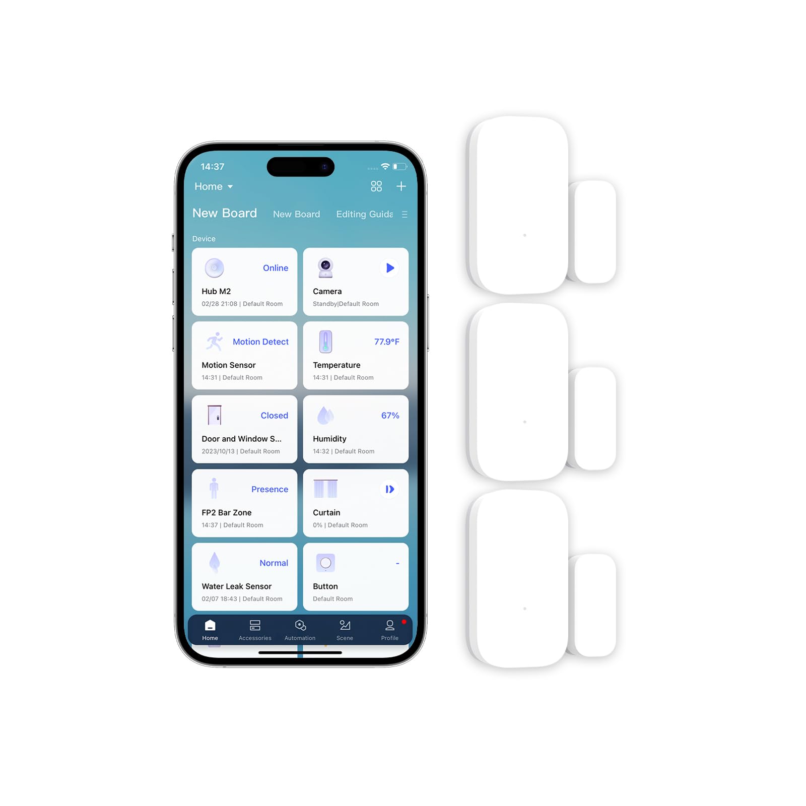 Aqara Zigbee Tür- und Fenstersensor 3er-Pack, kabelloser Mini-Kontaktsensor, Hausautomation, erfordert Aqara Hub, Zigbee-Verbindung, Kindersicherheit, kompatibel mit Apple HomeKit, Alexa, funktioniert mit IFTTT