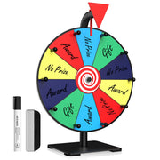Prize Wheel, 12 Inch Spinning Wheel for Prizes, 10 Slots Color Prize Wheel Spinner with Stand, Table Spinning Wheel, Spin Wheel for Trade Shows, Carnivals, Spin The Wheel Game for Home Game