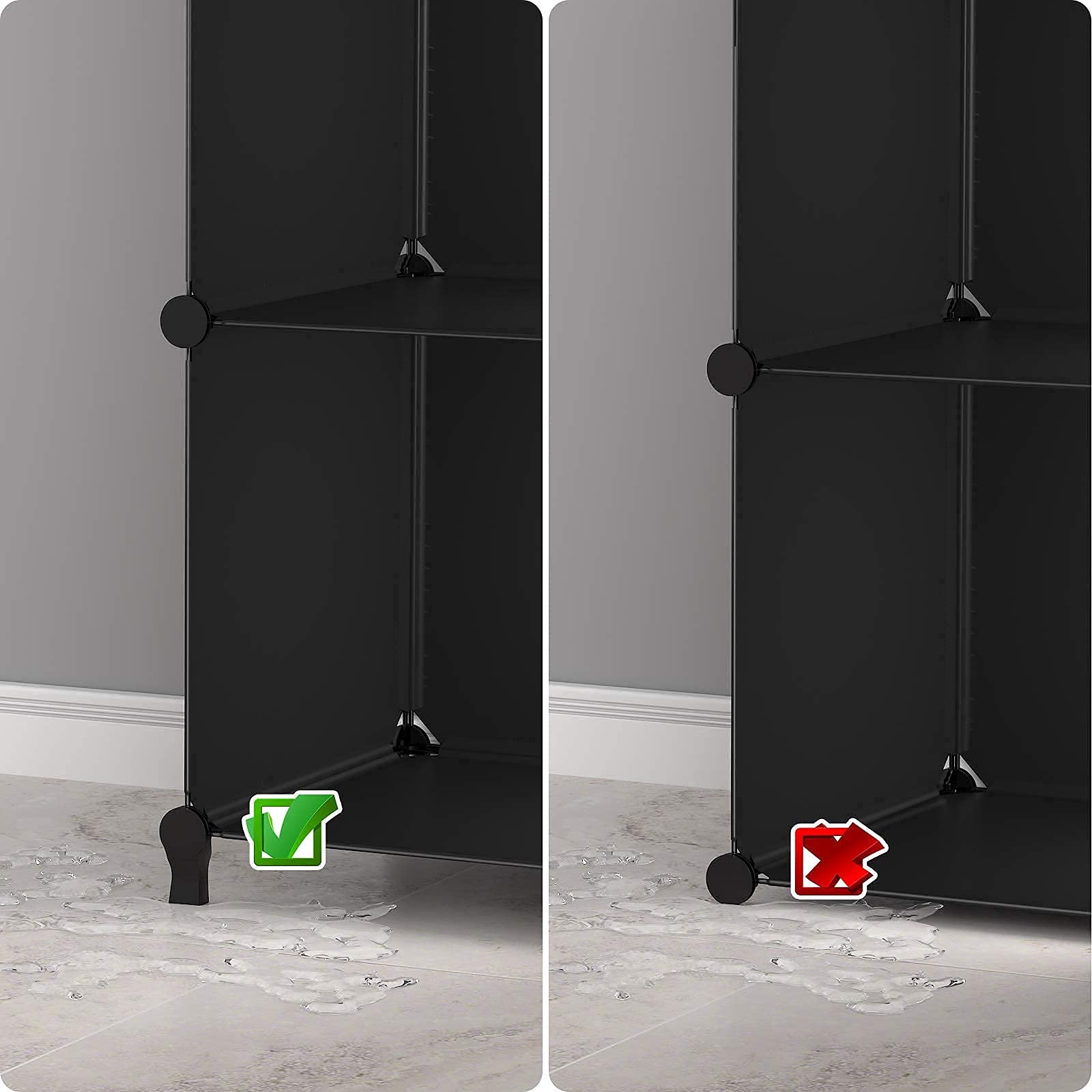 HOMIDEC 6-Cube Storage Organizer, Closet Organizer Storage Cabinet Shelf Bookcase Bookshelf,Storage Cubes Organizer Cabinet for Kids,Closet, Bedroom,Bathroom
