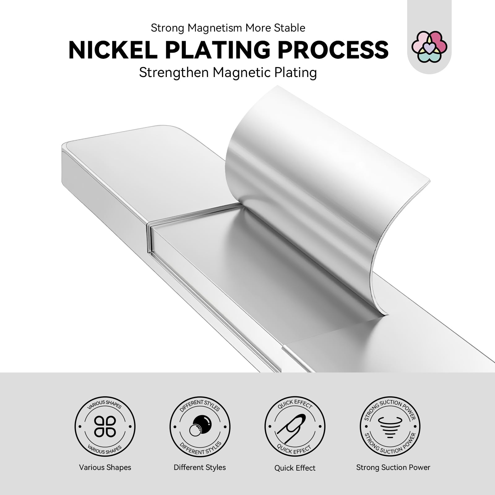 SAVILAND Cat Eye Magnetic for Nail: 9PCS Cat Eye Gel Nail Polish Magnet Tools Set Strong Suction Nail Magnet Nails Square Round Magnet Stick Diverse Cat Eye Effect Double Ended Nail Salon Art Tools