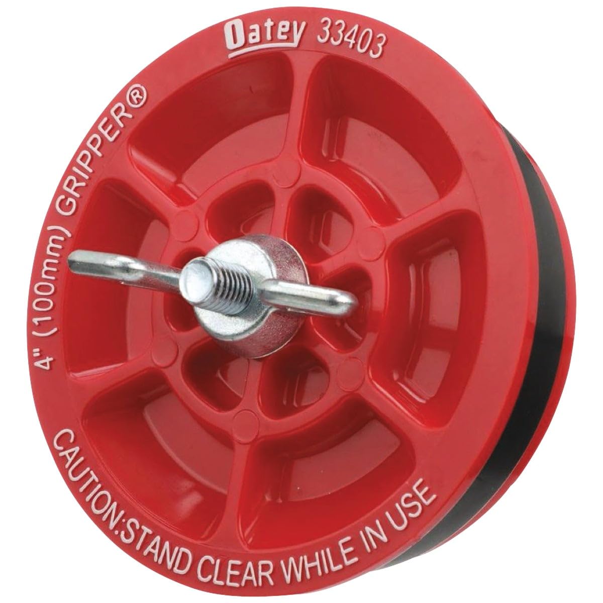 Oatey 33403 سدادة بلاستيكية (مع مسمار مجلفن وصمولة فراشة)، 4 بوصة، أحمر