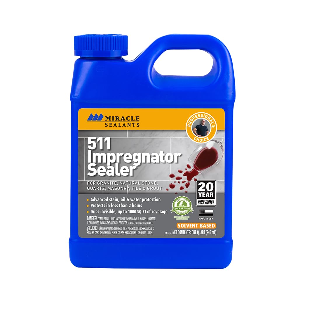 Miracle Sealants 511 Impregnator Fortschrittlicher Tiefenschutz für Arbeitsplatten, Stein, Fliesen & Fugen, Quart