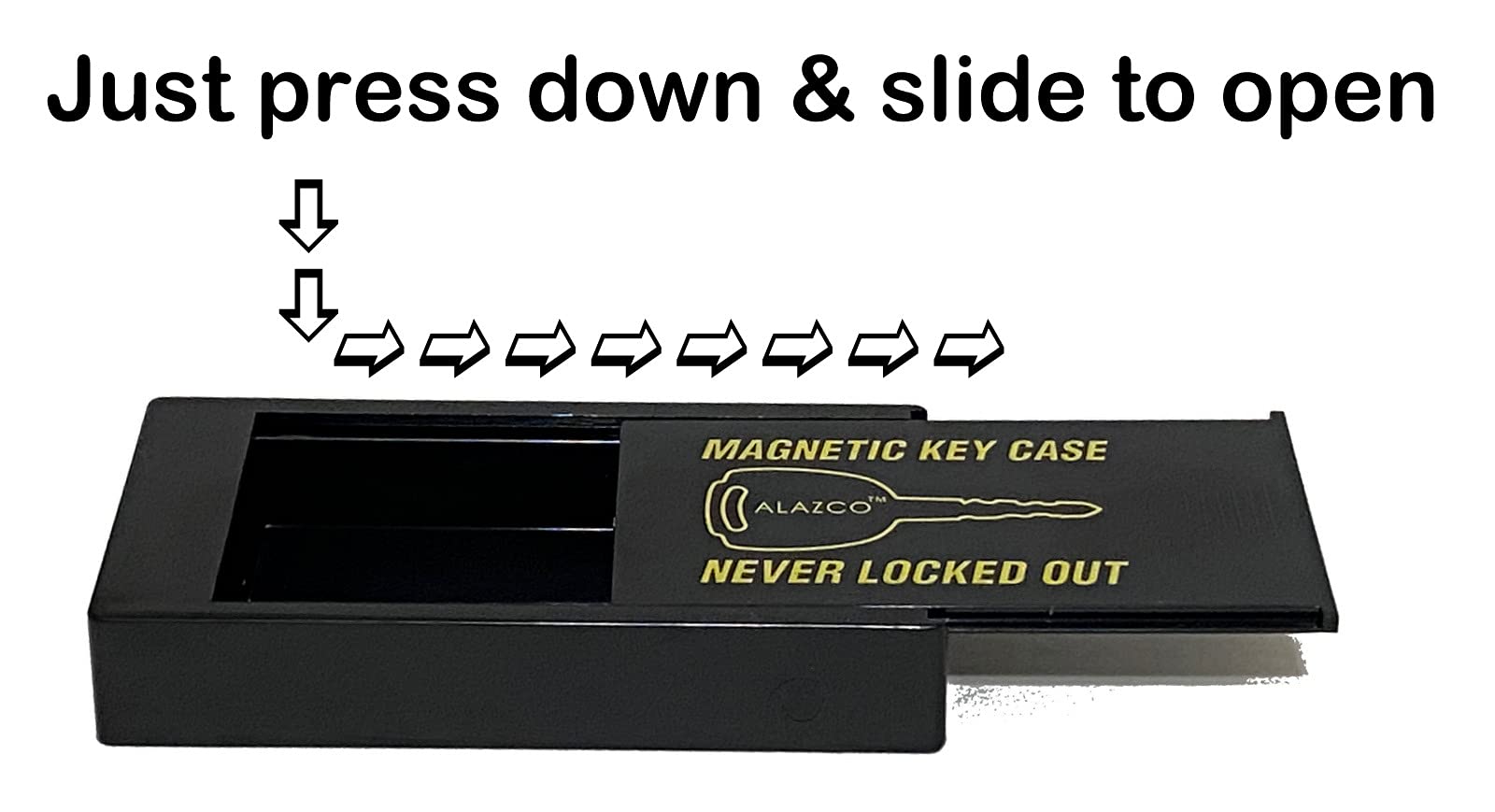 2 Hide A Key Magnetic Under Car Spare Key Holder So You Never Locked Out of Home Shed RV Boat Truck Office Storage Large ABS Case Key Hider Small Valubles Premium Magnet