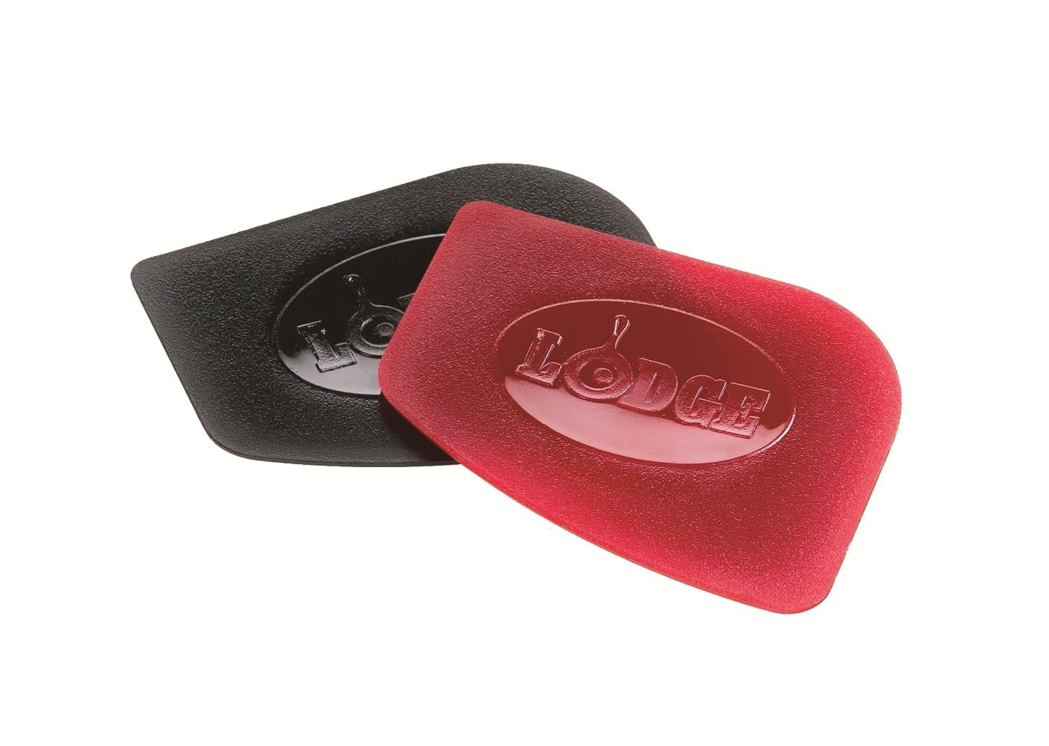 Lodge SCRAPERPK robuste Pfannenschaber, Rot und Schwarz, 2er-Pack