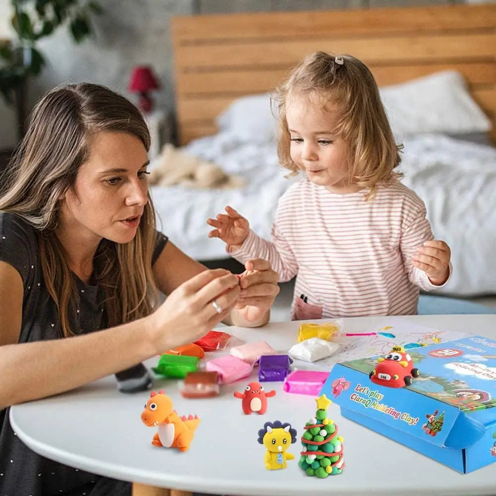 CiaraQ Modeling Clay Kit - 50 Colors Air Dry Clay with Sculpting Tools, Ideal for Crafting, DIY Projects. Easter/Halloween/Christmas Gifts